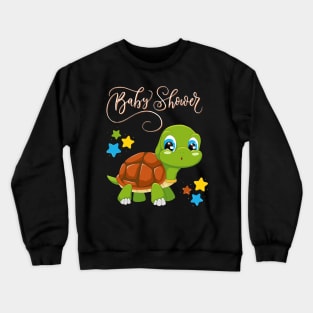 Baby shower Mommy to be Hello little One Sweet little turtle cute baby outfit Crewneck Sweatshirt